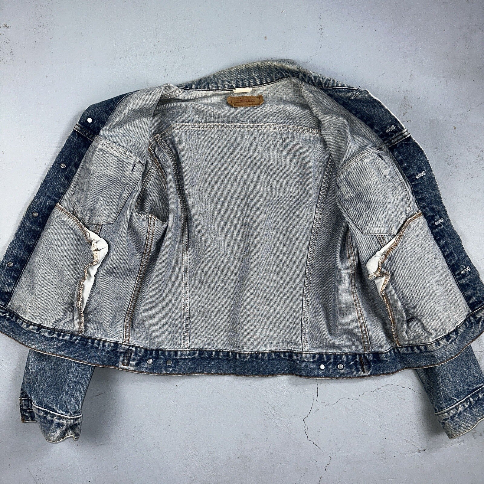 Levis VTG Denim Size 42 Type 3 III Trucker Jean Jacket Med Blue Wash 1980s 80s