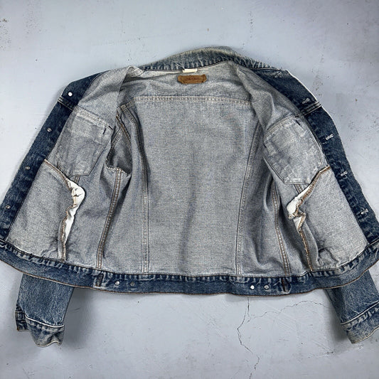 Levis VTG Denim Size 42 Type 3 III Trucker Jean Jacket Med Blue Wash 1980s 80s