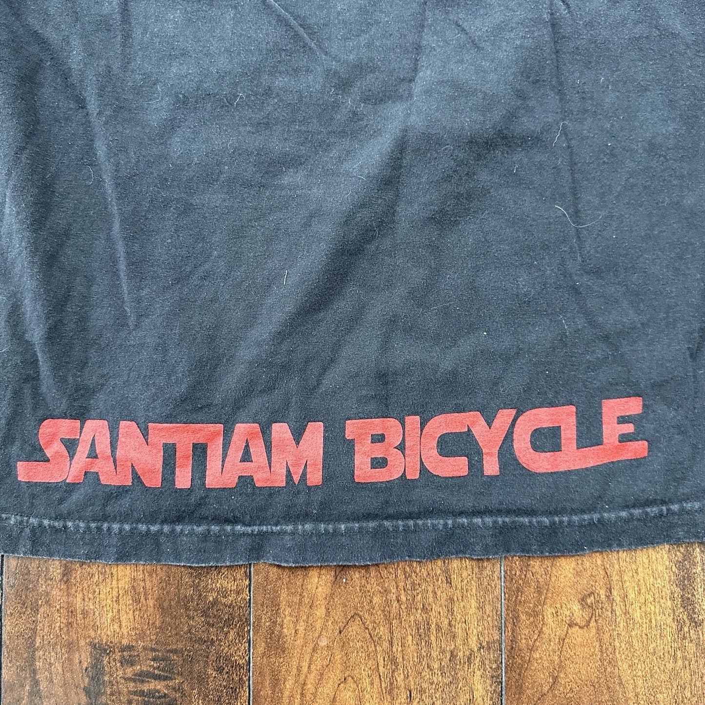 Santiam Bicycle Vintage T Shirt Biking Fun Sports Graphic Gym Running Black Y2K