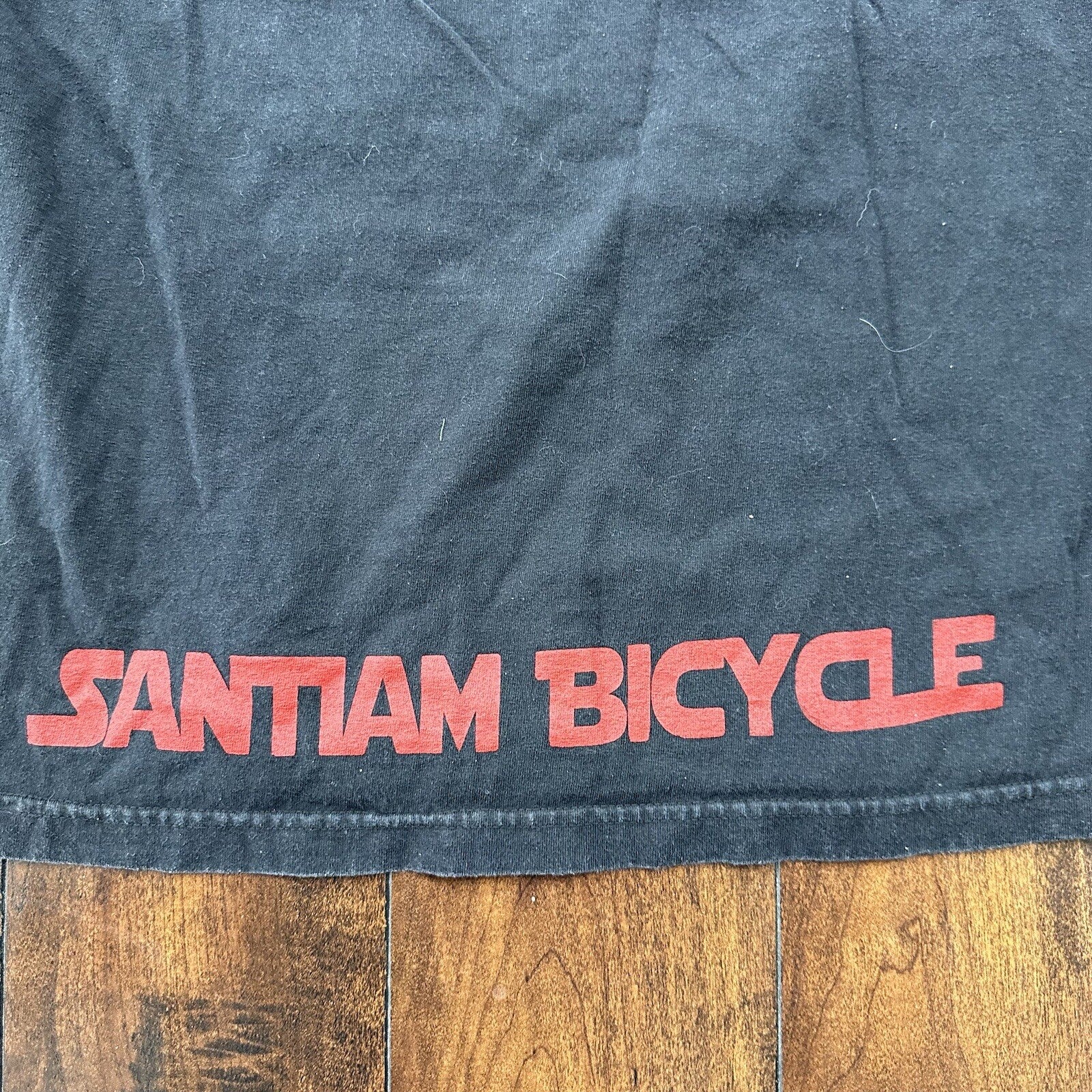 Santiam Bicycle Vintage T Shirt Biking Fun Sports Graphic Gym Running Black Y2K
