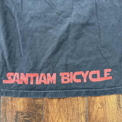 Santiam Bicycle Vintage T Shirt Biking Fun Sports Graphic Gym Running Black Y2K