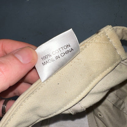 John Deere VTG Hat Cap Snapback Yellow Stained Tractor Fun Farmer Used