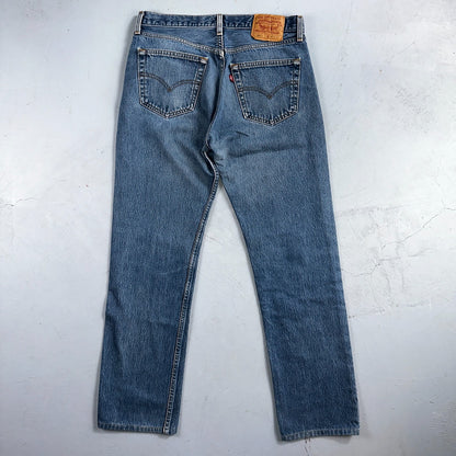 Levis 501 Vintage 90s USA XX Straight Leg Jeans Blue Light Wash 34x36 Act 32x30