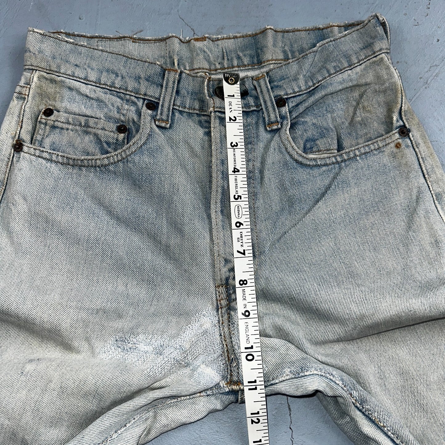 Levis 505 VTG 70s SS Redline Selvedge USA XX Jeans Light Wash Talon Act 29x34