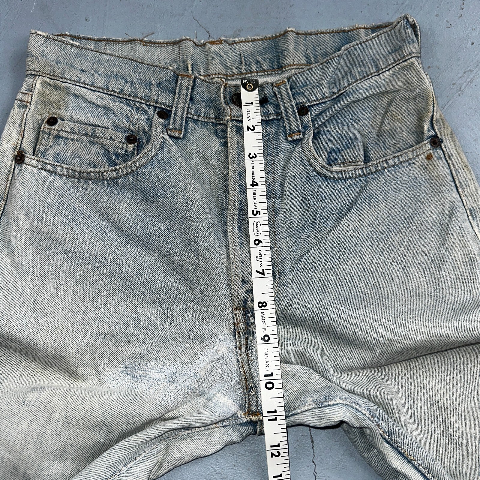 Levis 505 VTG 70s SS Redline Selvedge USA XX Jeans Light Wash Talon Act 29x34