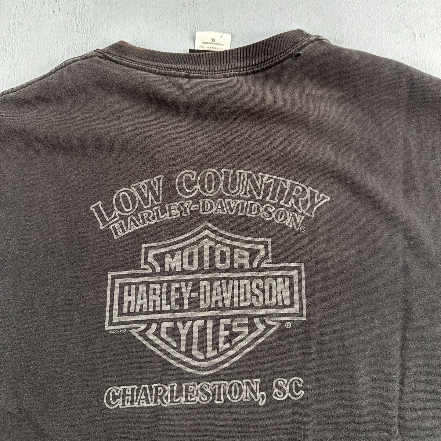 Harley Davidson Charleston SC VTG T Shirt Motorcycle Bike Graphic Free Country