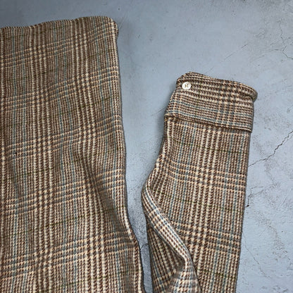 VTG 1960s EMPIRE USA Men’s M Brown Plaid Wool Shirt Rockabilly RARE 50s 60s