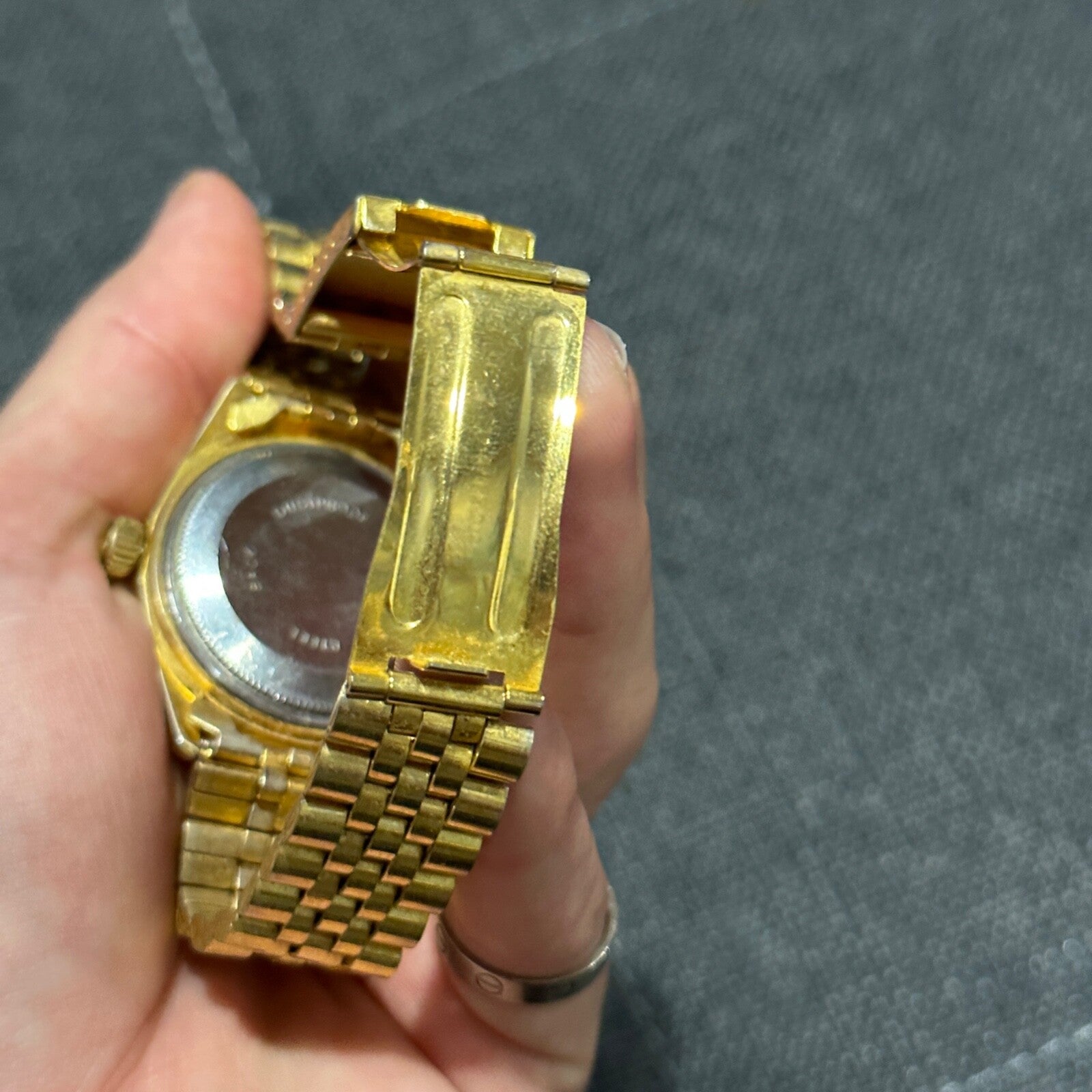 Vintage Netec Womens Gold Tone Watch Needs Battery Japan Movement Quartz