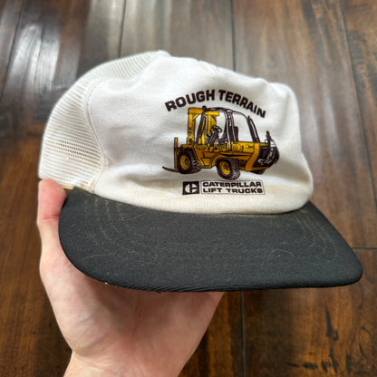 VTG Hat Cap Snapback Rough Terrain CAT Lift Trucker Machine Construction