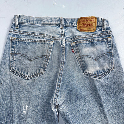 Levis 501 Vintage 90s USA XX Straight Leg Jeans 33x36 Light Wash Act 30x32