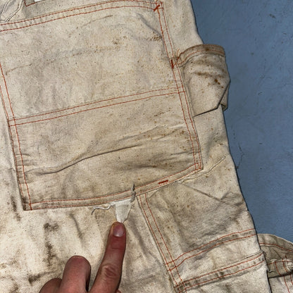 Ben Davis Vintage 60s Yellow Tag Canvas Overalls Pants Union 1960s USA Thrashed