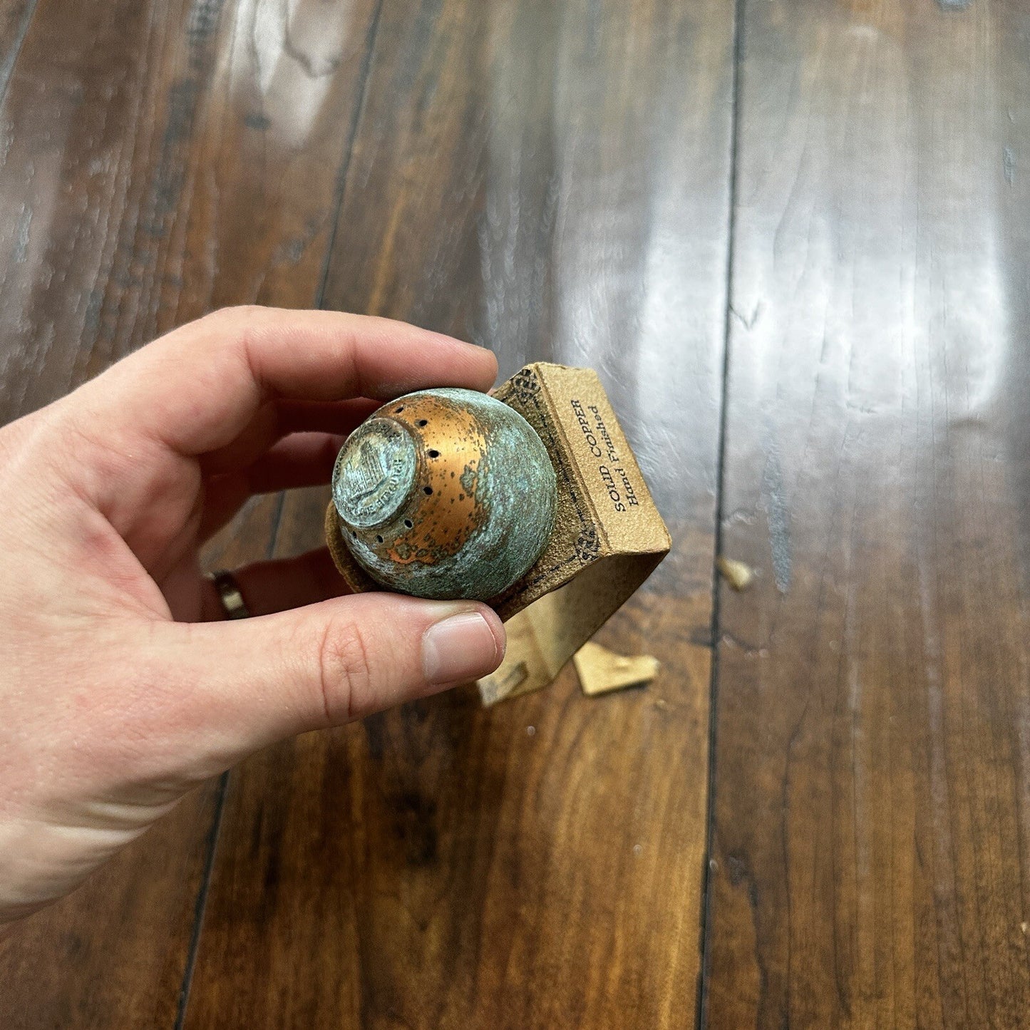 VTG Solid Copper Salt And Pepper Shaker Set Salt Lake City Utah Coins RARE