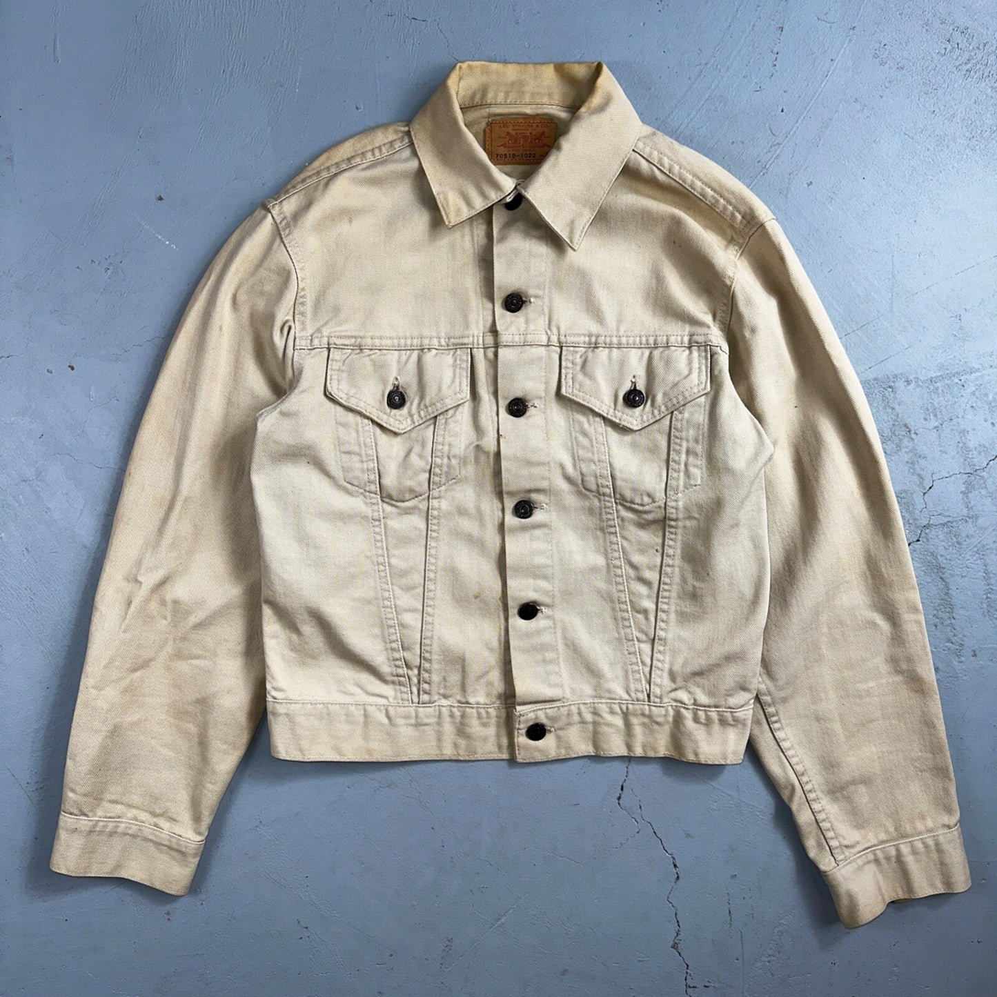 Levis VTG Trucker Jacket 557 Big E Type 3 1960s 60s 70518 1022 White Denim 2