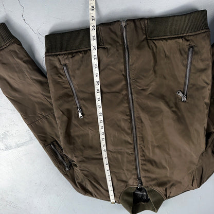 INC International Concepts Brown Bomber Jacket Mens S Full Zip Metallic