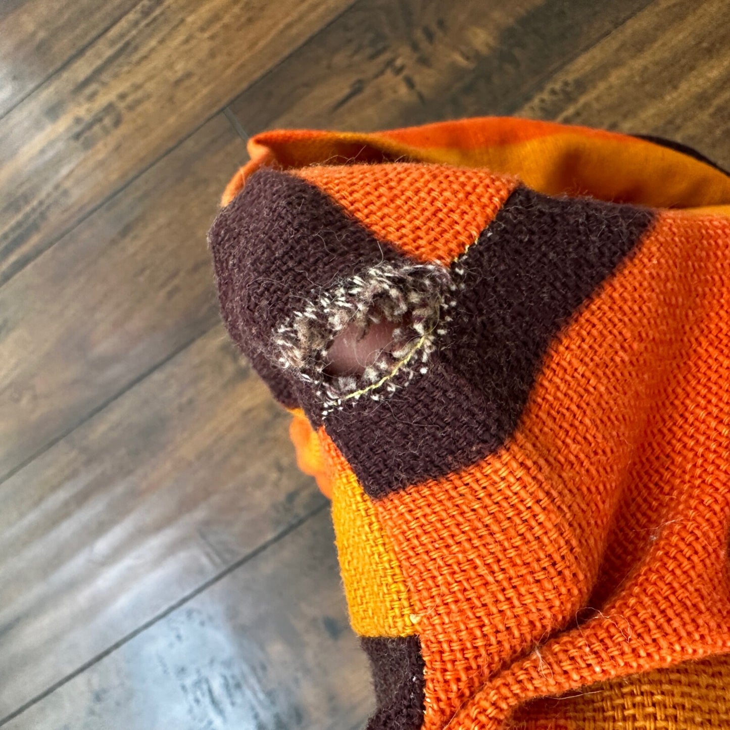 VTG 1960s Rockabilly Womens Dress Summer Skirt 60s 70s Top Orange Mexico Stripe