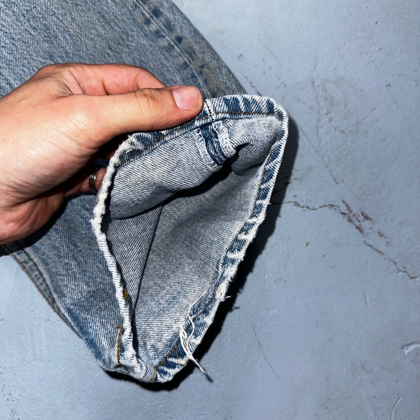 Levis 501 Vintage 80s USA XX 90s Straight Leg Jeans 33x36 Light Wash Act 30x31