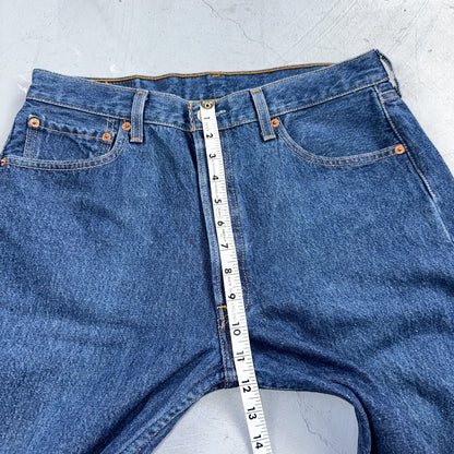 Levis 501 Vintage Y2K 90s XX Straight Leg Jeans Blue Dark Wash 34x34 Act 32x33