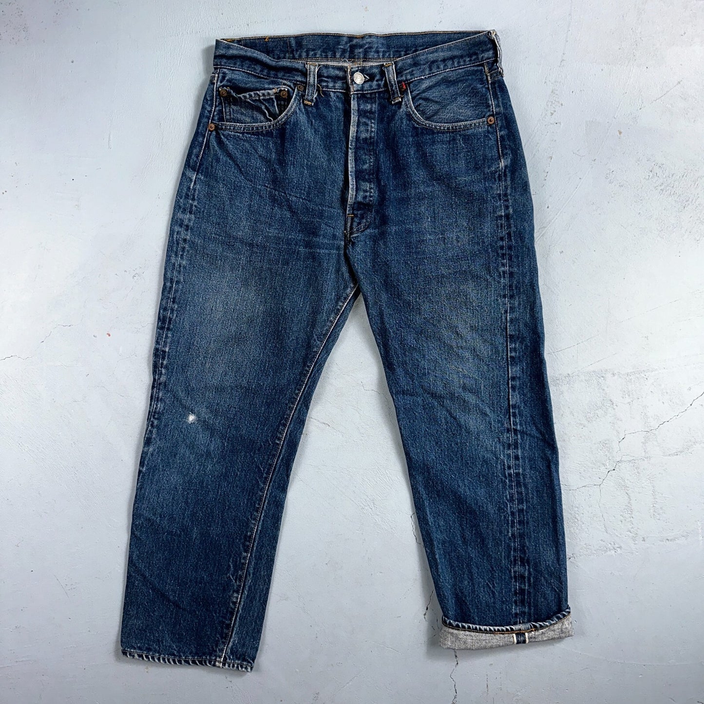 Levis 501 VTG 70s SS Redline Selvedge Jeans XX Med Wash 34x29 Act 31x25