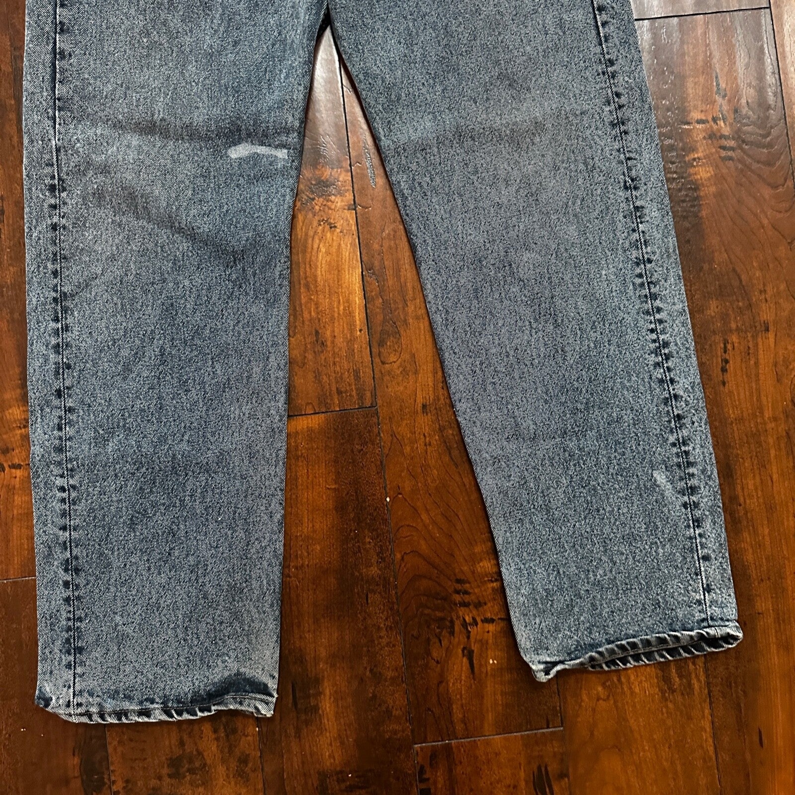 VTG 90s Levis 501 Button Fly 38x32 USA Tag Jeans Straight Wash Blue XX Act 34x30