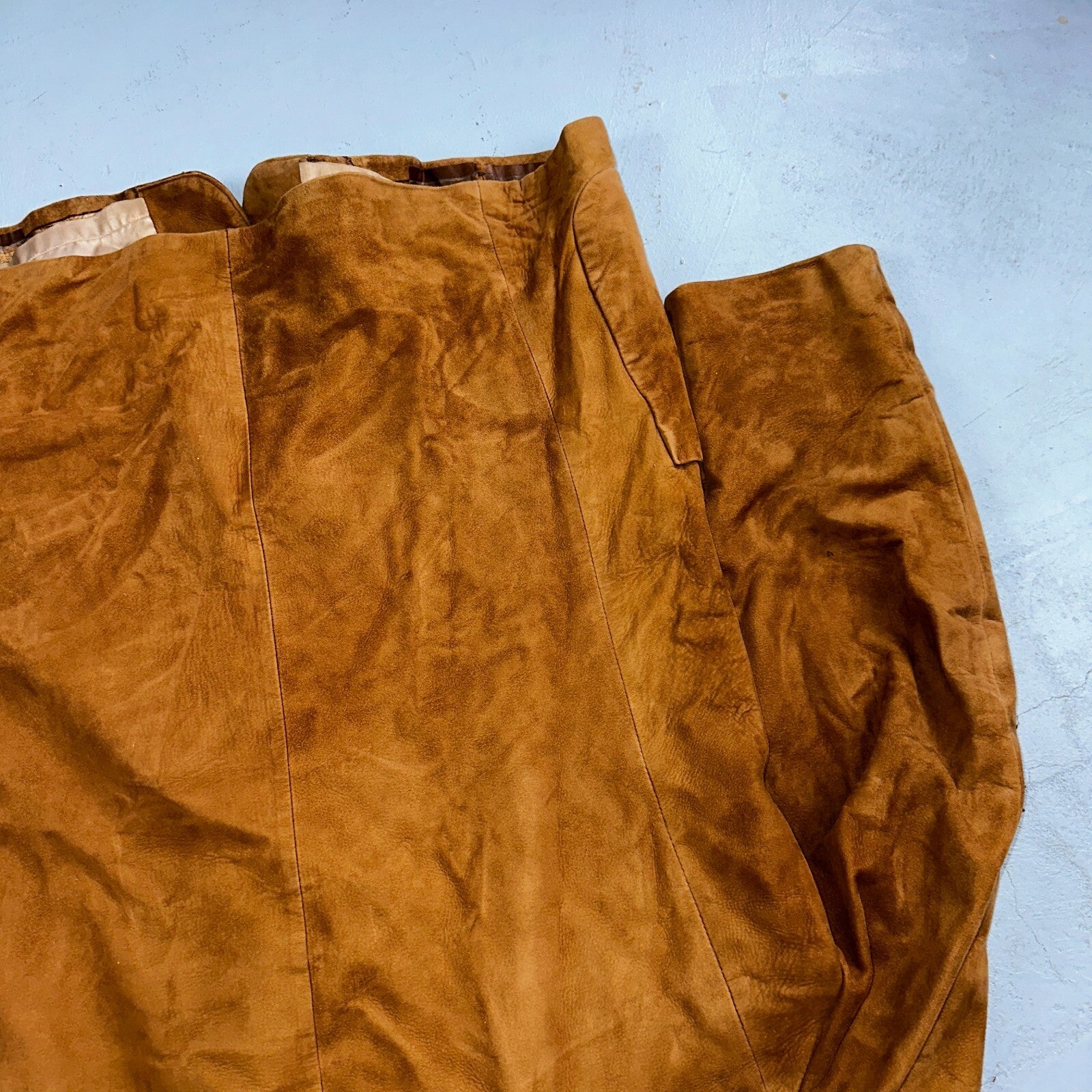 Vintage 50s Pennys Men’s 42L Brown Suede Leather Western Coat Blazer Chore 1950s