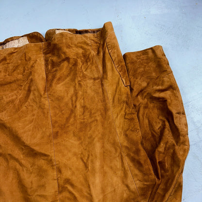 Vintage 50s Pennys Men’s 42L Brown Suede Leather Western Coat Blazer Chore 1950s