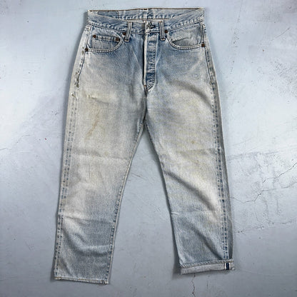 Levis 501 Vintage 80s Redline Selvedge USA XX Jeans Light Wash 1980s Act 30x26