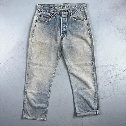 Levis 501 Vintage 80s Redline Selvedge USA XX Jeans Light Wash 1980s Act 30x26