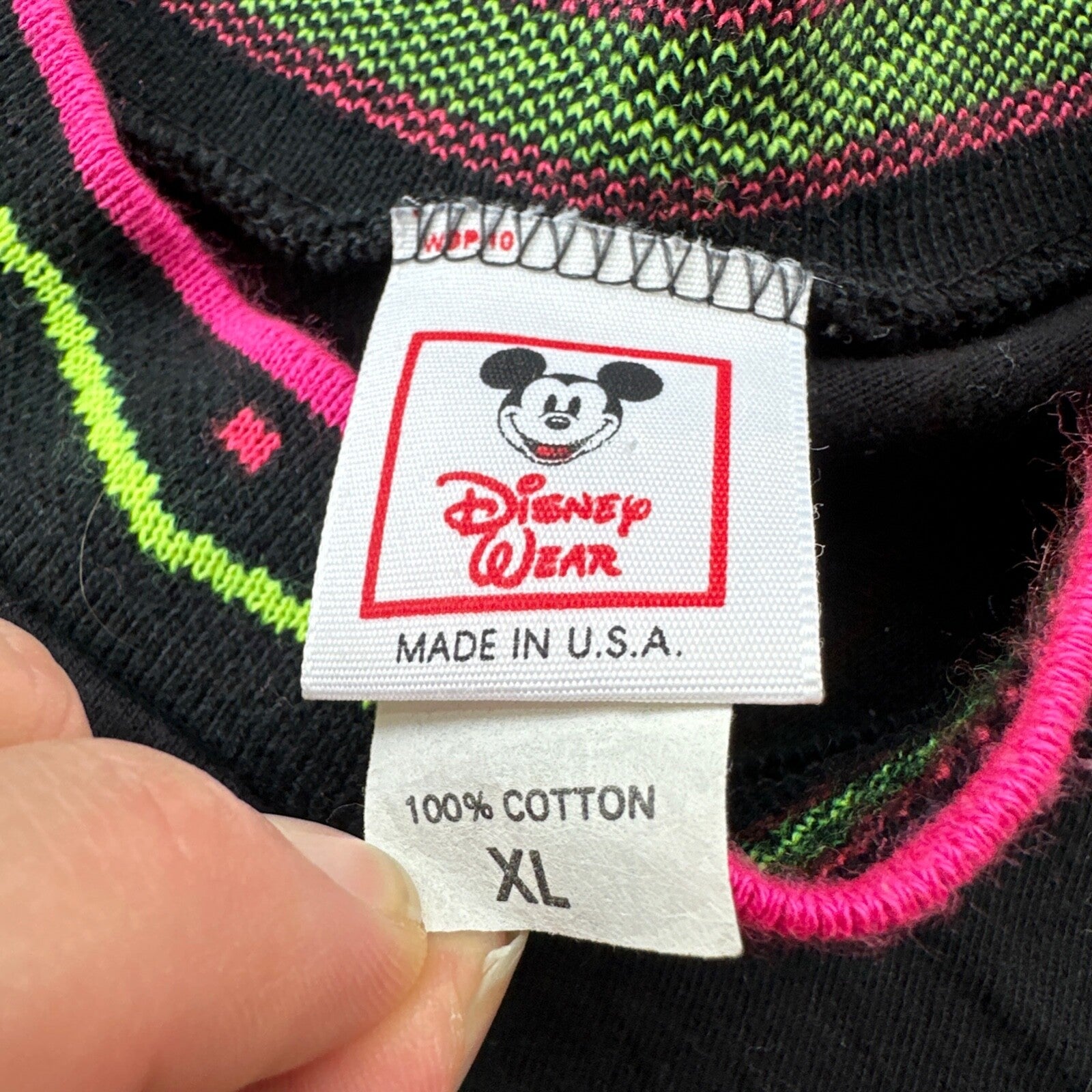 Mickey Mouse Disney USA 90s Single Stitch Vintage T Shirt Cute Funny Land Tee