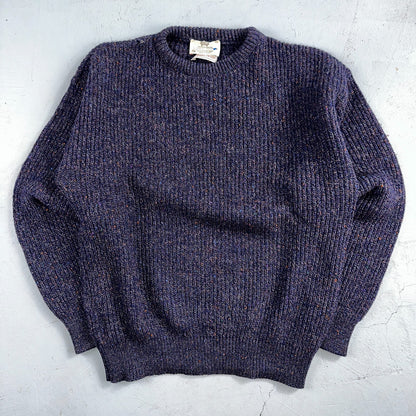 Vintage 70s Lord Jeff Hebrides Tweeds Pullover Sweater Large Purple 1970s Wool
