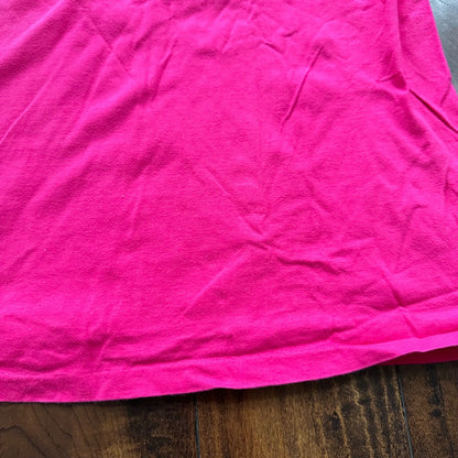Hanes Beefy Blank Vintage T Shirt 80s Pink Simple Cool Single Stitch USA 90s