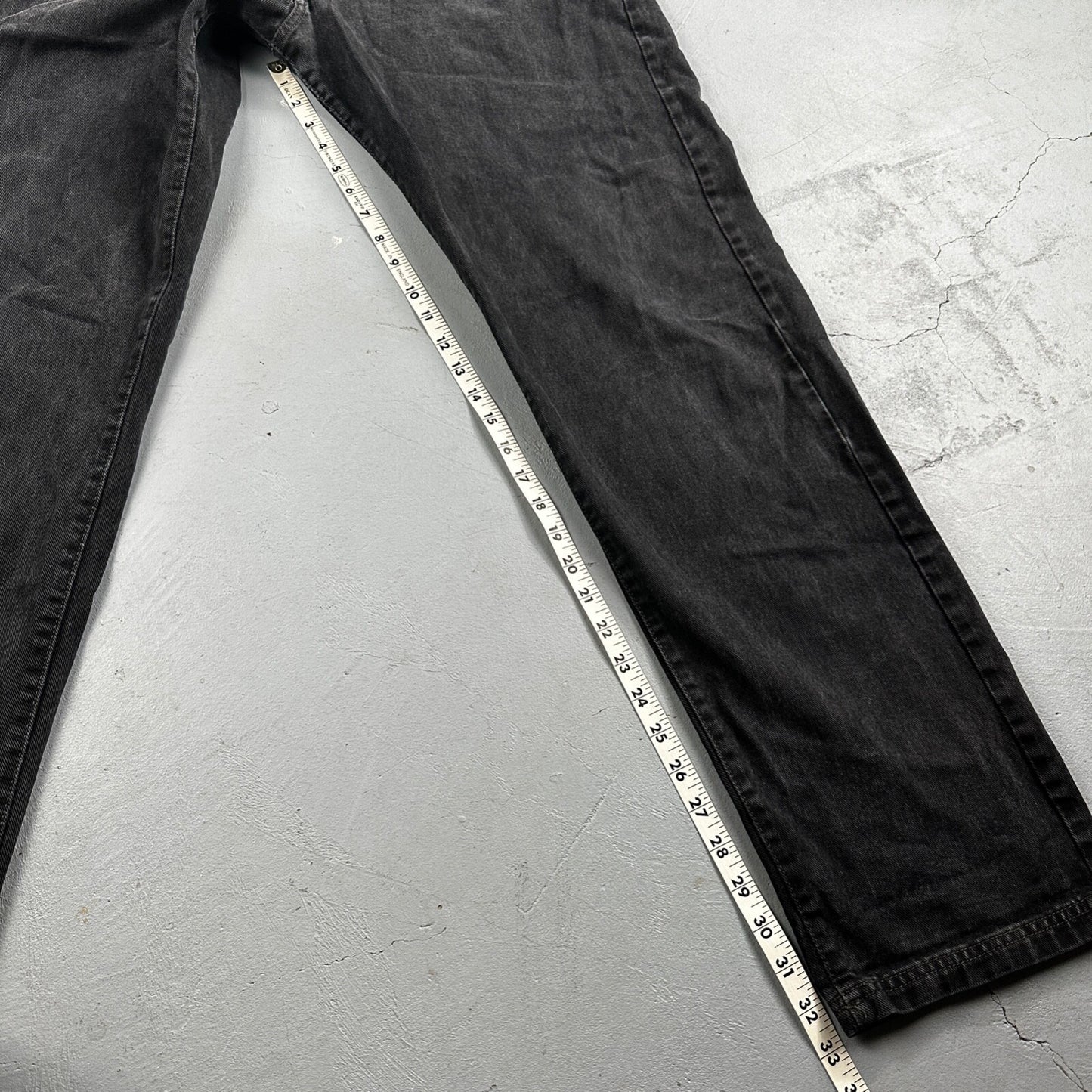 Vtg Diesel Men Saddle Relaxed Fit Black Jeans 32x33 Fits 31"  Made in Italy Y2K