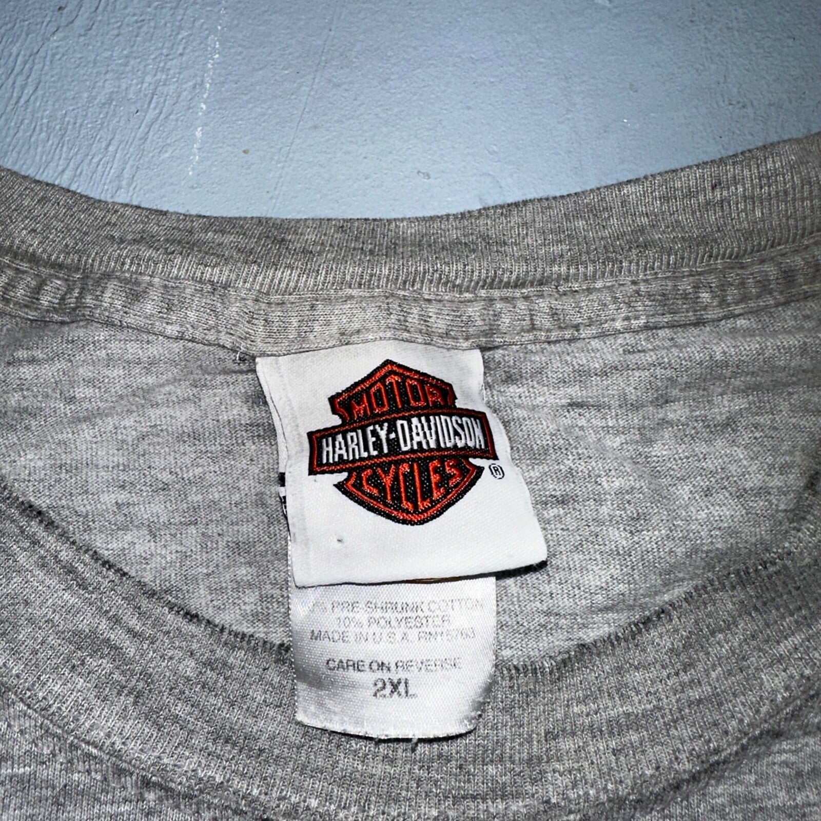 Harley Davidson Montreal Canada VTG T Shirt Doyles Grunge Thrashed Stained