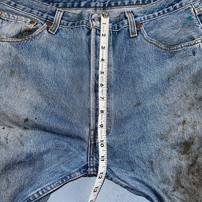 Levis 501 Vintage 90s Europe Straight Leg Jeans Blue Light Wash 36x36 Act 34x29