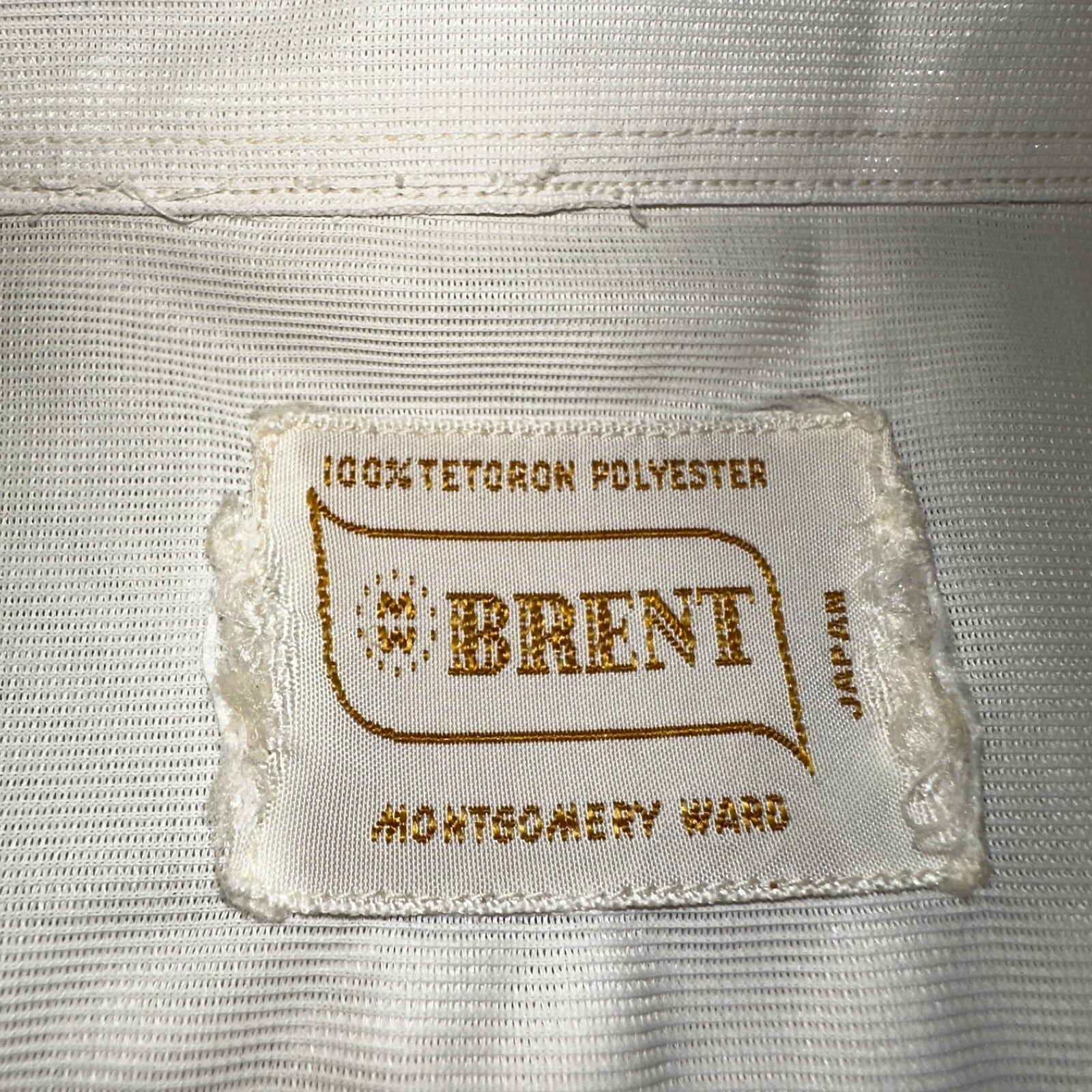 Vintage 60s Brent Shirt Tetoron Polyester Atomic Rockabilly Men 1960s Plain