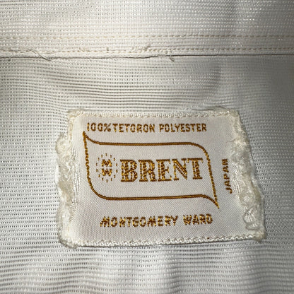 Vintage 60s Brent Shirt Tetoron Polyester Atomic Rockabilly Men 1960s Plain