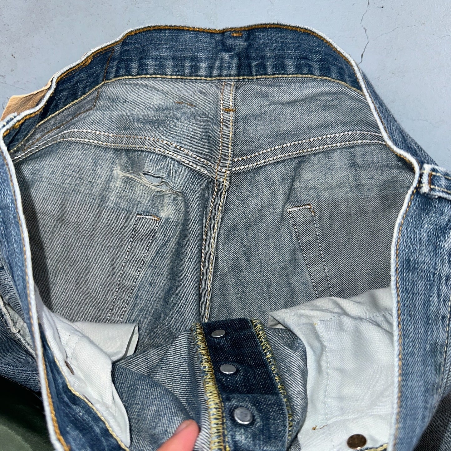 Levis 501 Vintage Y2K XX Straight Leg Jeans Blue Med Wash 33x32 Act 32x31