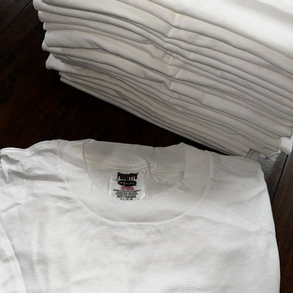 VTG Oneita XL Blank White T Shirt 90s Basic Rap Single Stitch ONE TEE LOT AVAIL