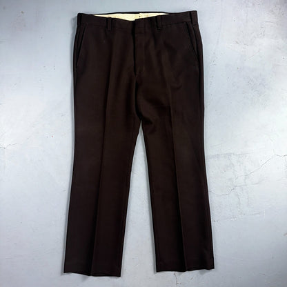 VTG Mens 2 PC Suit 40 Jacket Coat Pants Brown Levis Panatela Polyester 80s