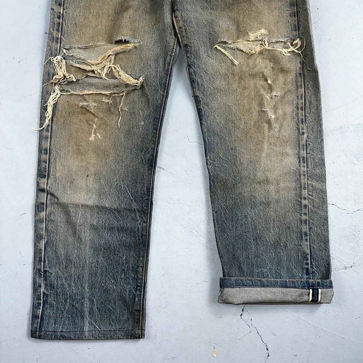 Levis 501 Vintage 80s Redline Selvedge USA XX Jeans Med Wash 34x38 Act 31x27