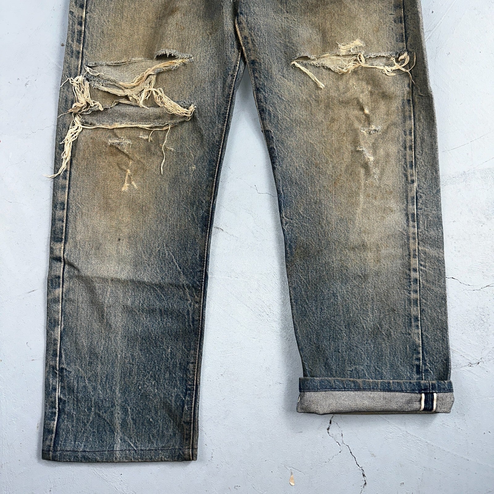 Levis 501 Vintage 80s Redline Selvedge USA XX Jeans Med Wash 34x38 Act 31x27