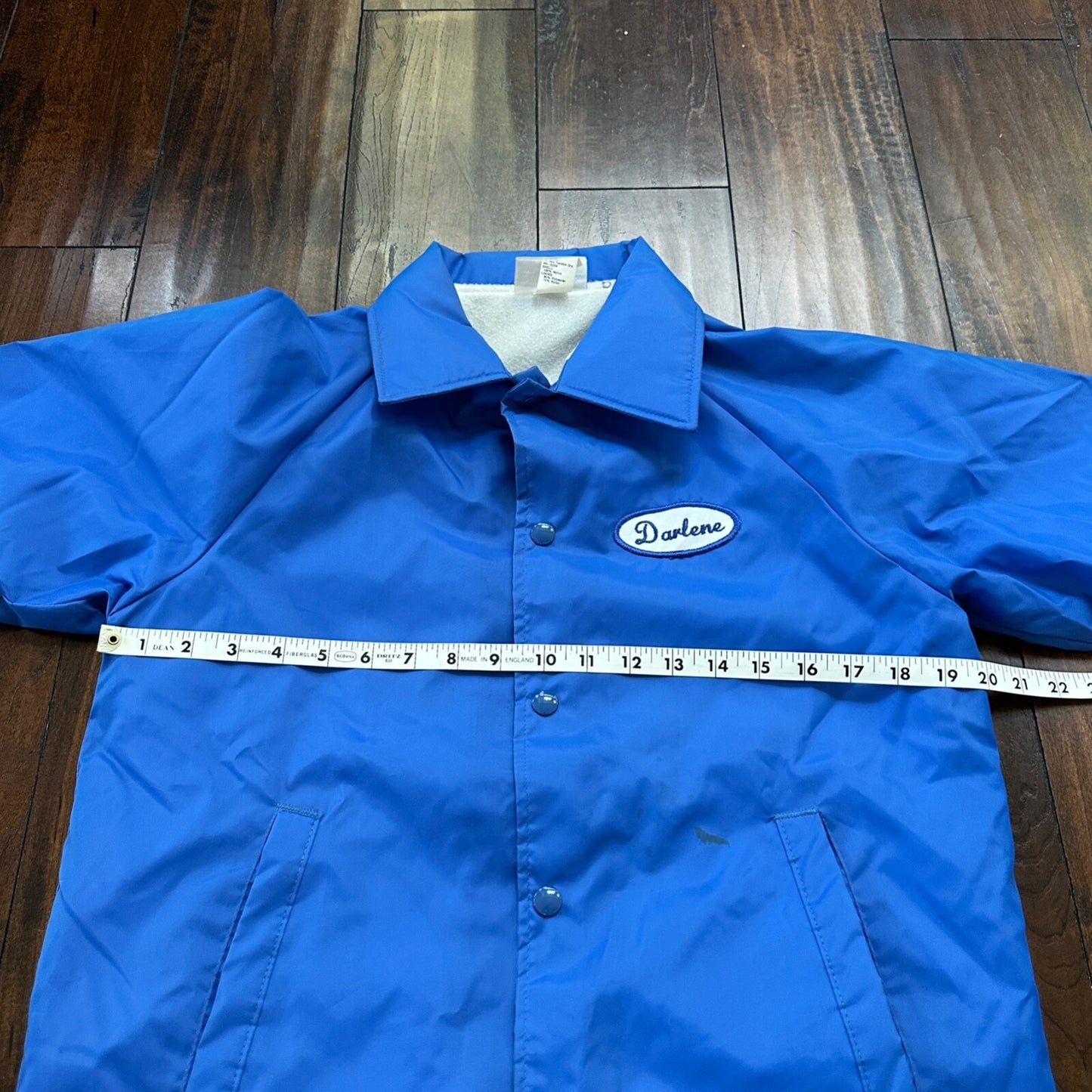 Ford V8 VTG 90s Hartwell Satin Coaches Jacket Lined Windbreaker Size Small Blue