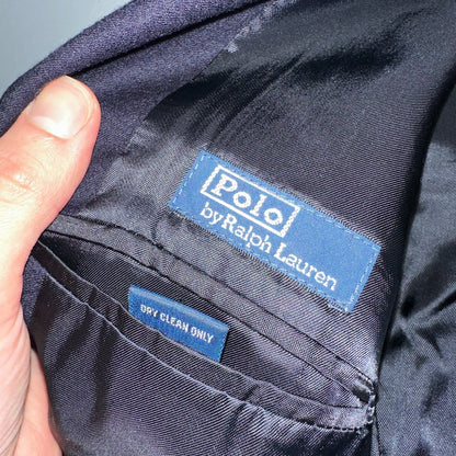 Women's Vintage Polo Ralph Lauren Blazer Jacket Made in Italy Sz 16 Wool 80s