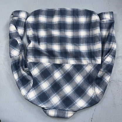 Pendleton Blue Multi Color Plaid Flannel Field Shirt Size XS Gray White Y2K