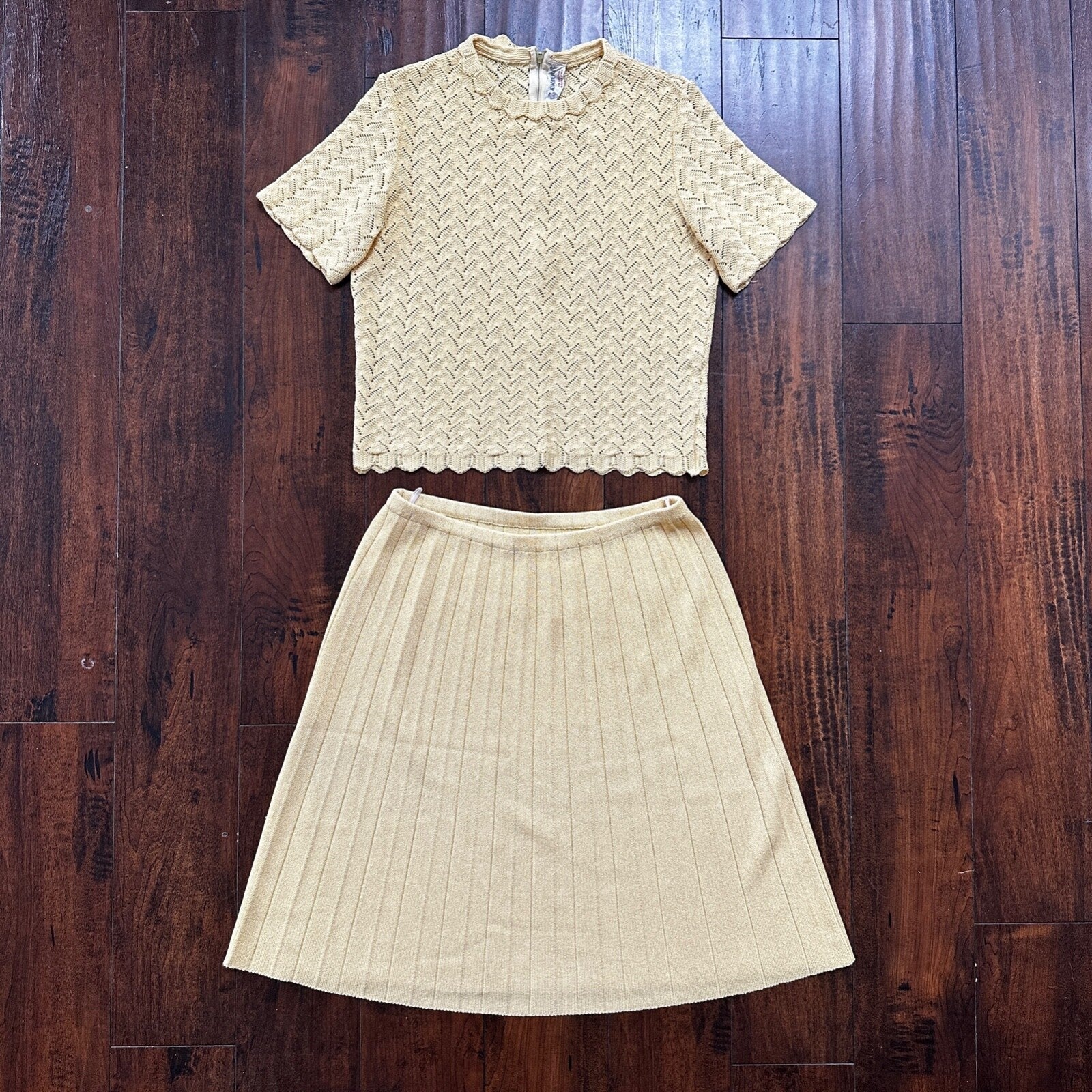 Vintage USA Rockabilly Womens Dress Shirt Skirt 60s 70s Top Bottom Kimberli