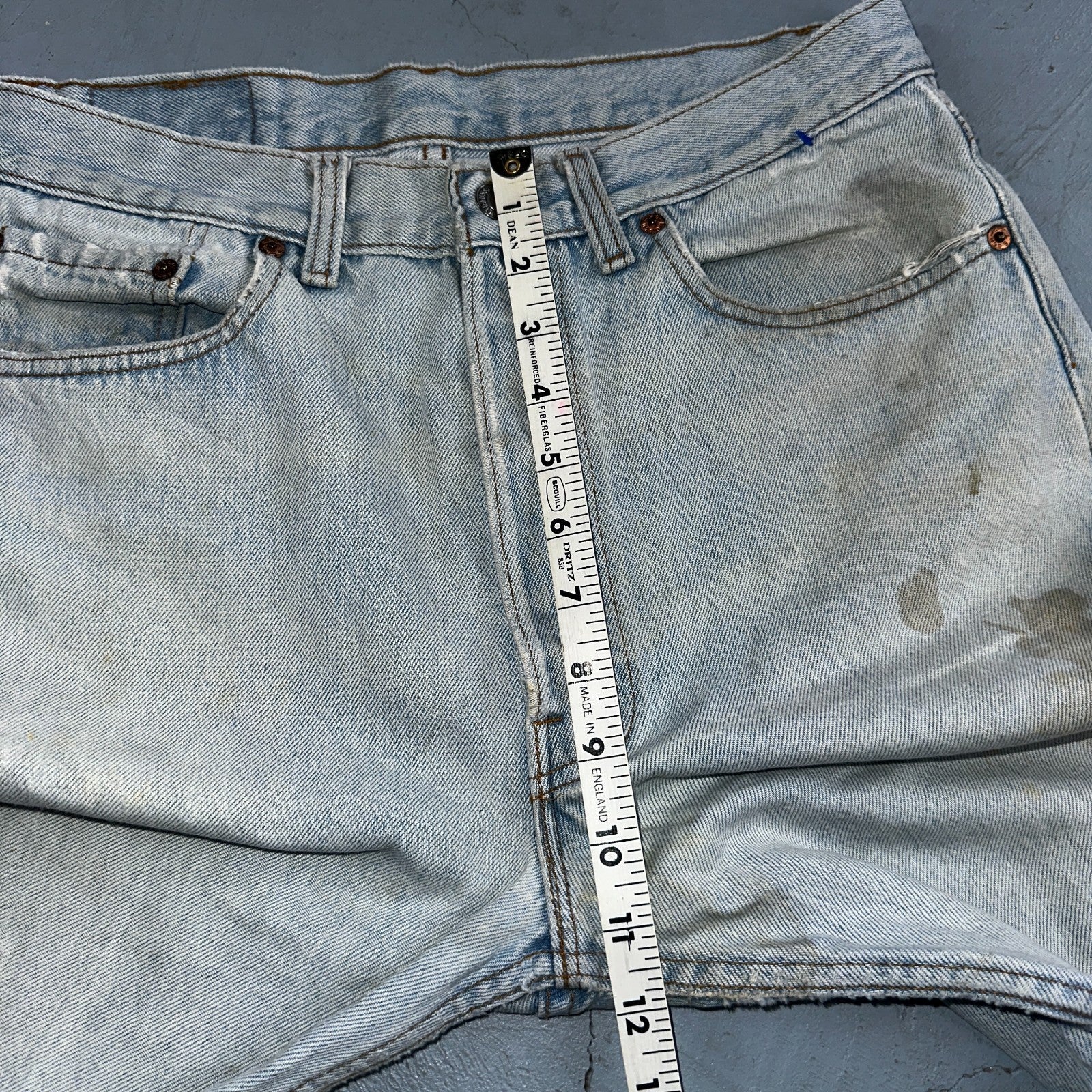 Levis 501 Vintage 90s USA XX Straight Leg Jeans Blue Light Wash 33x34 Act 30x32