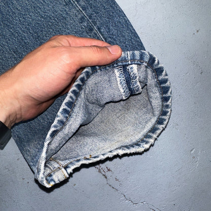 Levis 501 Vintage 90s Poland Straight Leg Jeans Blue Med Wash 34x34 Act 32x33