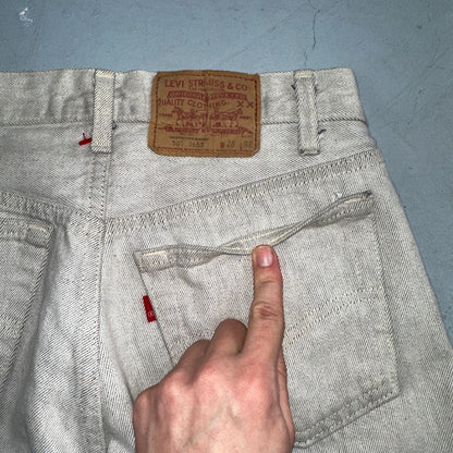 Levis 501 Vintage 80s USA XX Straight Leg Jeans Gray Light Wash 28x32 Act 27x31