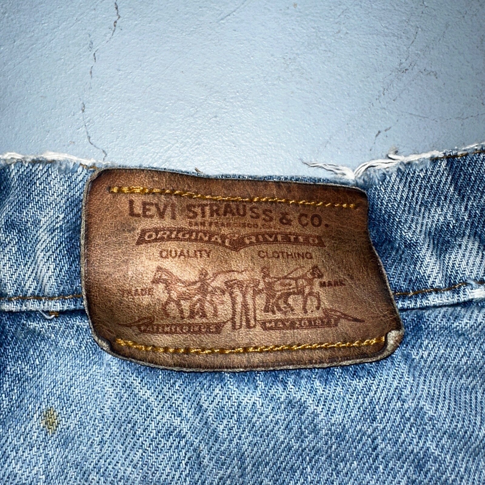 Levis 517 Vintage 80s USA Orange Tab Bootcut Flare Blue Worn Jeans Act 32x34