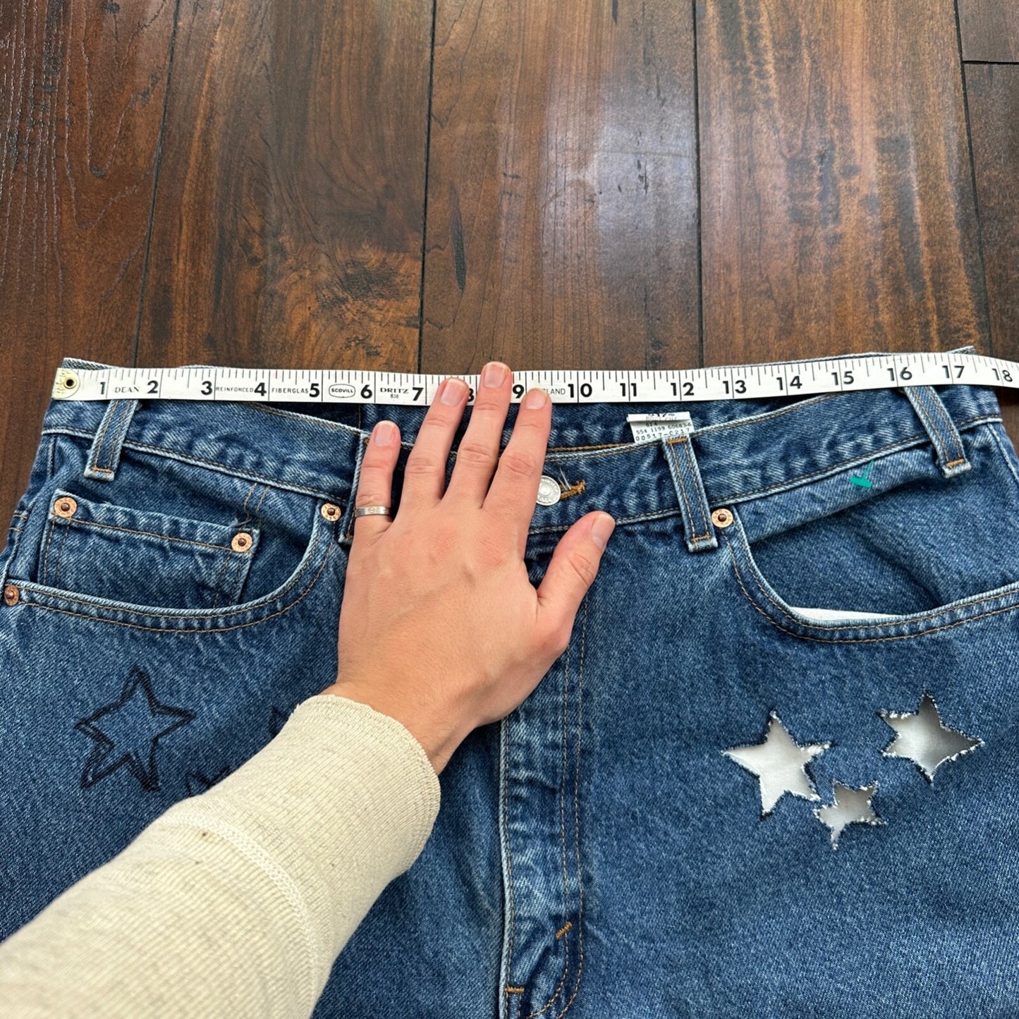 Levis 517 Vintage 90s USA Orange Tab Bootcut Flare Blue Jeans 38x32 Act 35x30