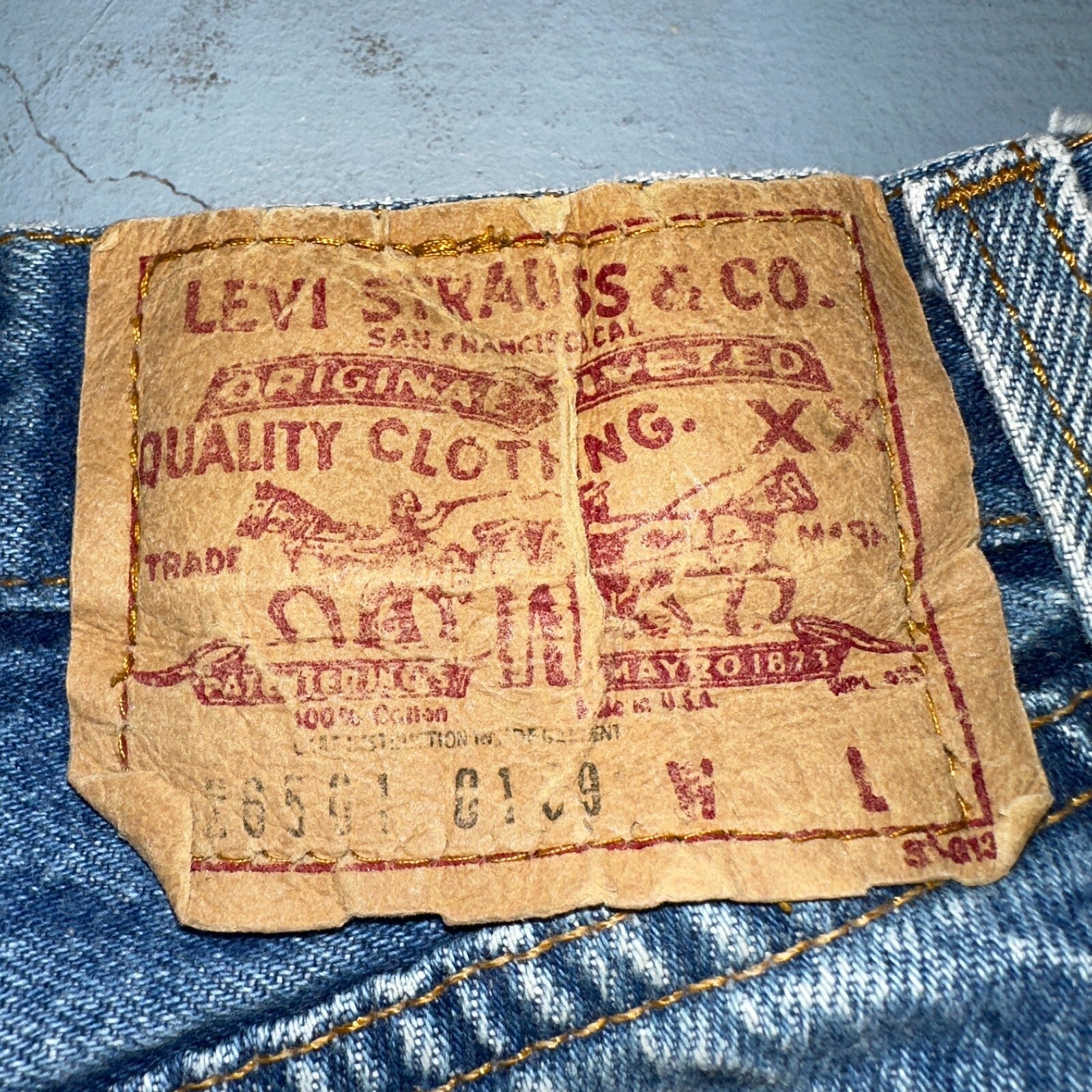 Levis 501 Vintage 80s USA XX Straight Leg Jeans Womens Blue Med Wash Act 22x33